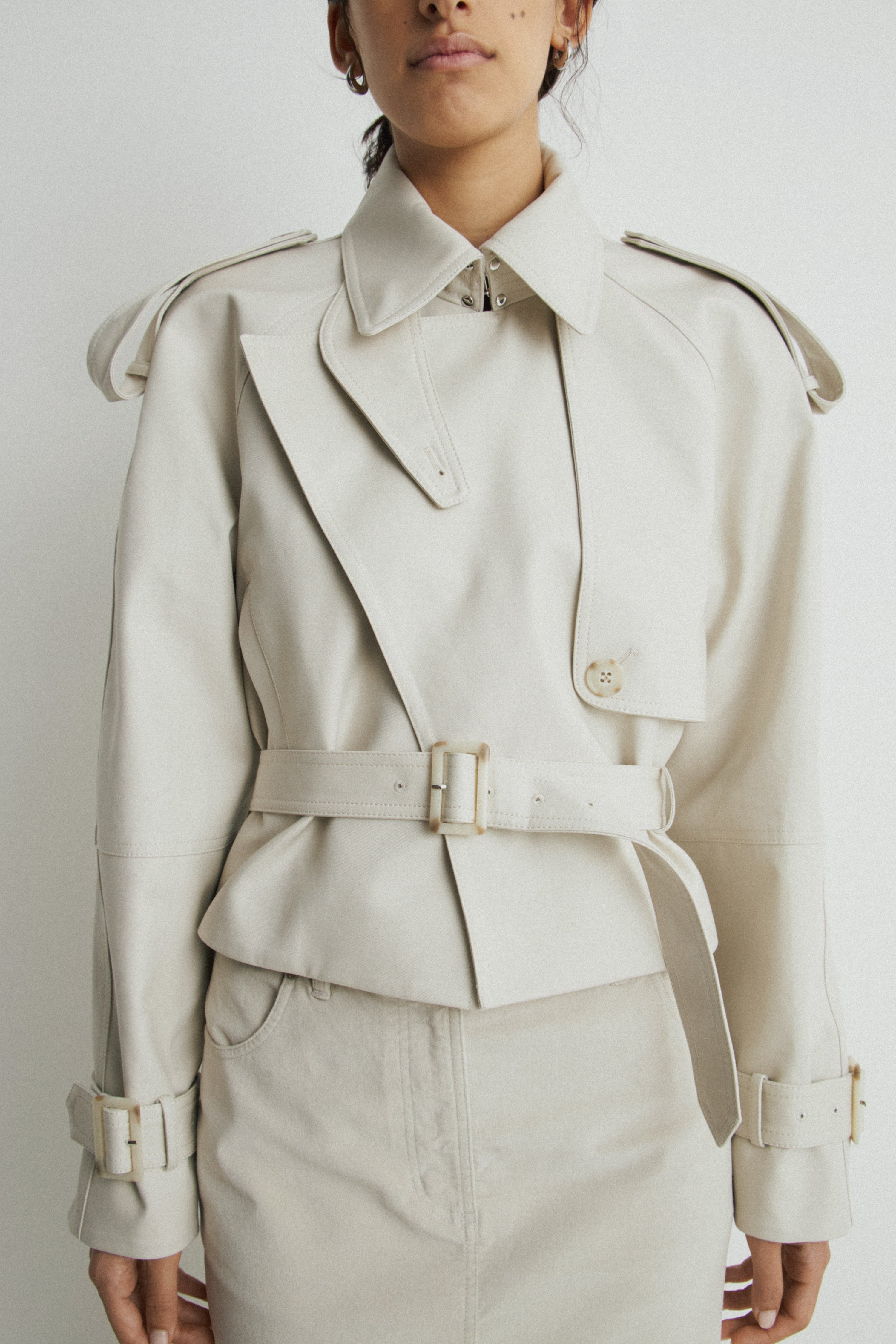 lime trench coat
