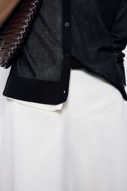 EMBROIDERY-DETAIL COTTON SKIRT