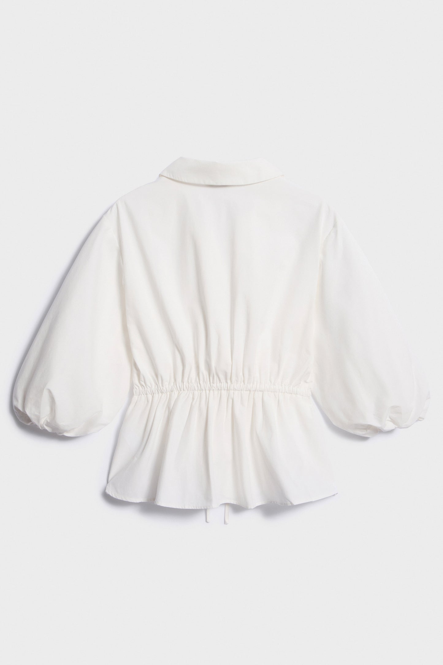 DRAPED COTTON BLOUSE
