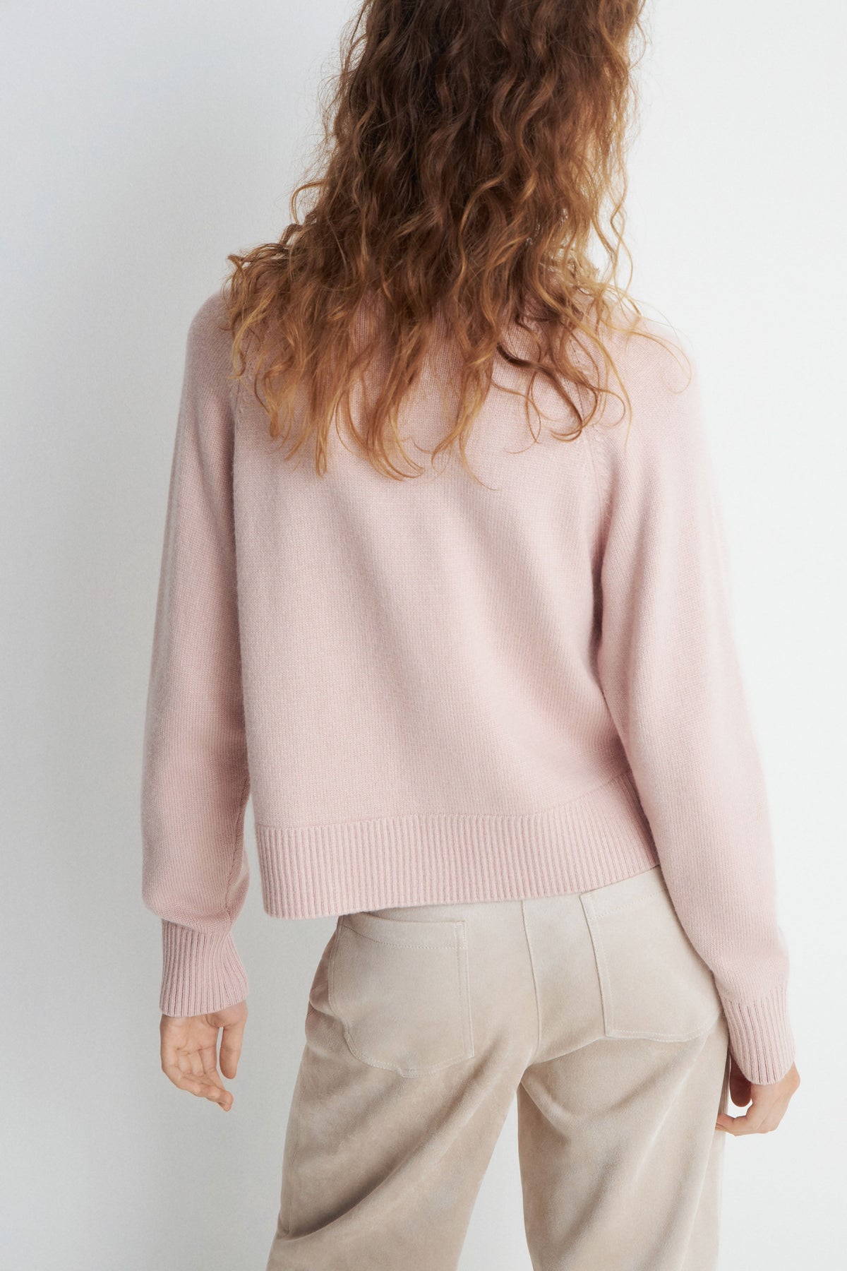 APPLIQUÉD ANGORA-BLEND CARDIGAN - Powder | LIMÉ