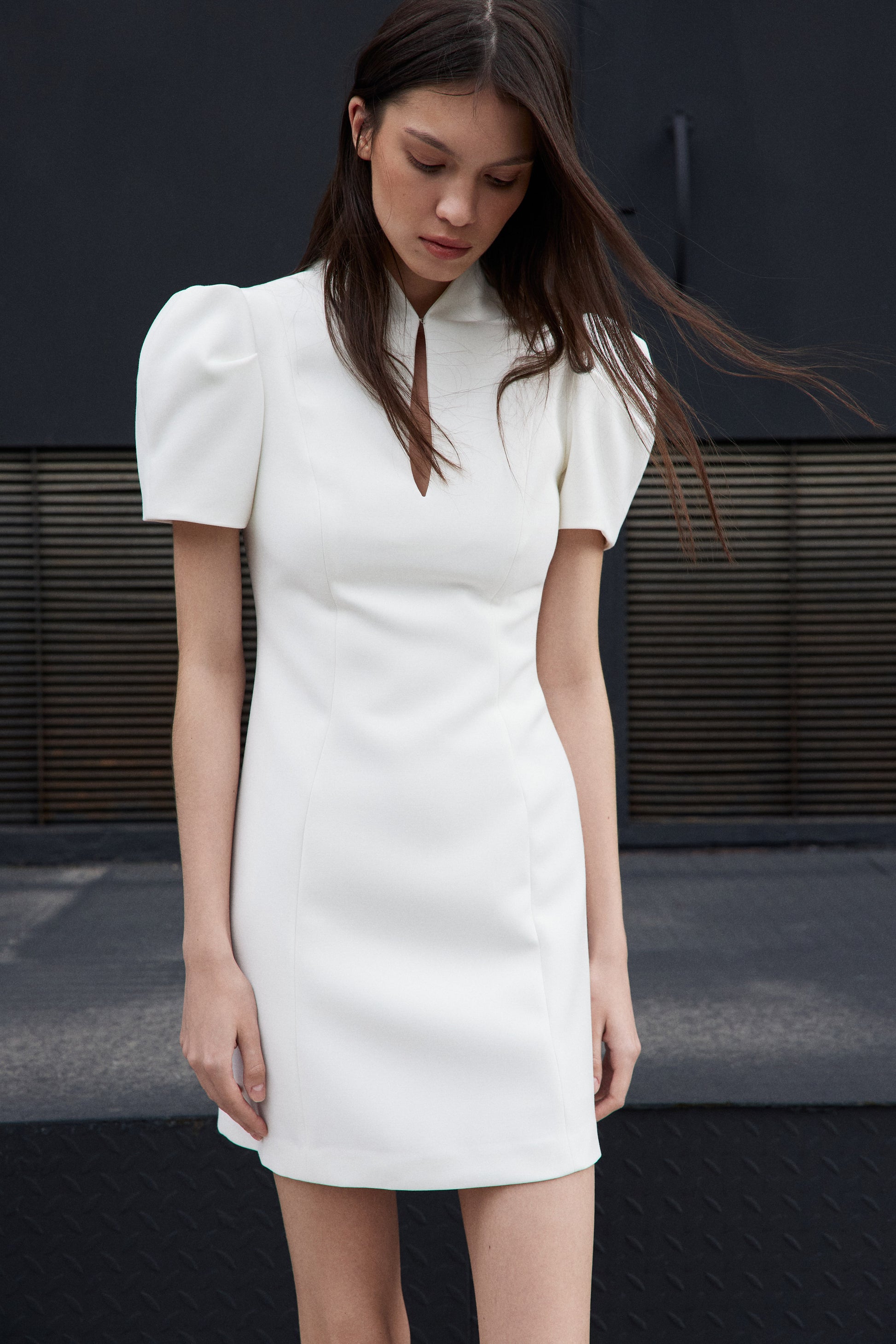 mini hourglass dress Ivory boohoo Petite Hourglass Bandeau Mini Dress